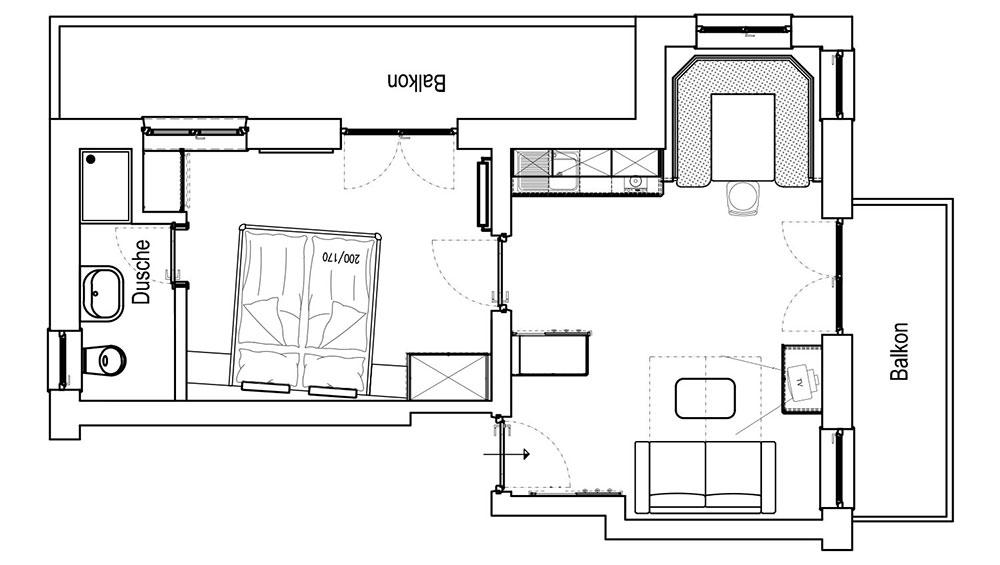 Wohnungsskizze Laugen